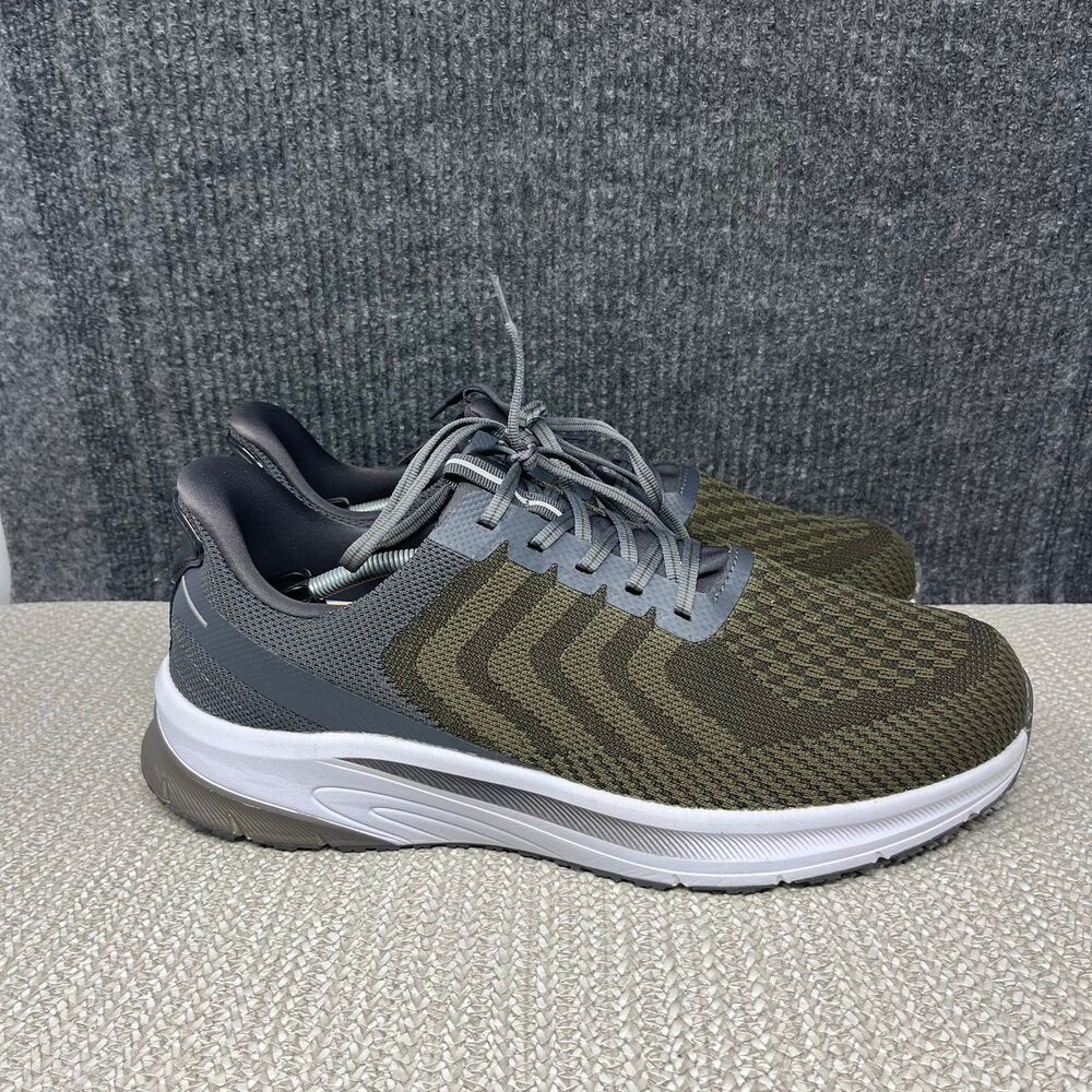 Orthofeet Tilos Hands Free Orthopedic Walking Shoes Olive Green Mens 14 2E WIDE
